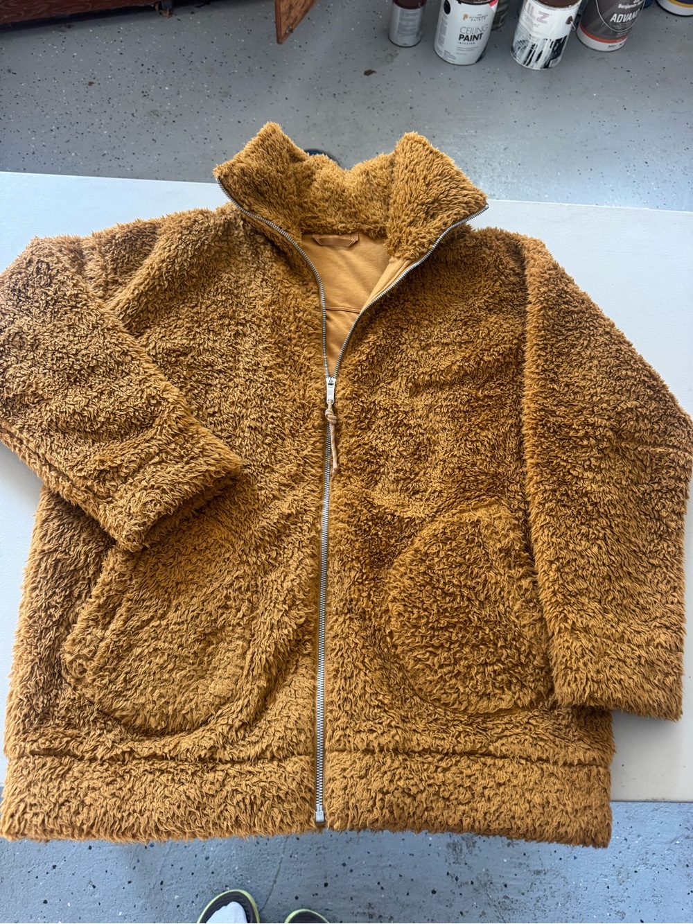 lululemon athletica Women's Mustard Brown Teddy Zip Jacket